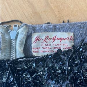 Jo-Ro vintage dressy, wool lined, fringe top